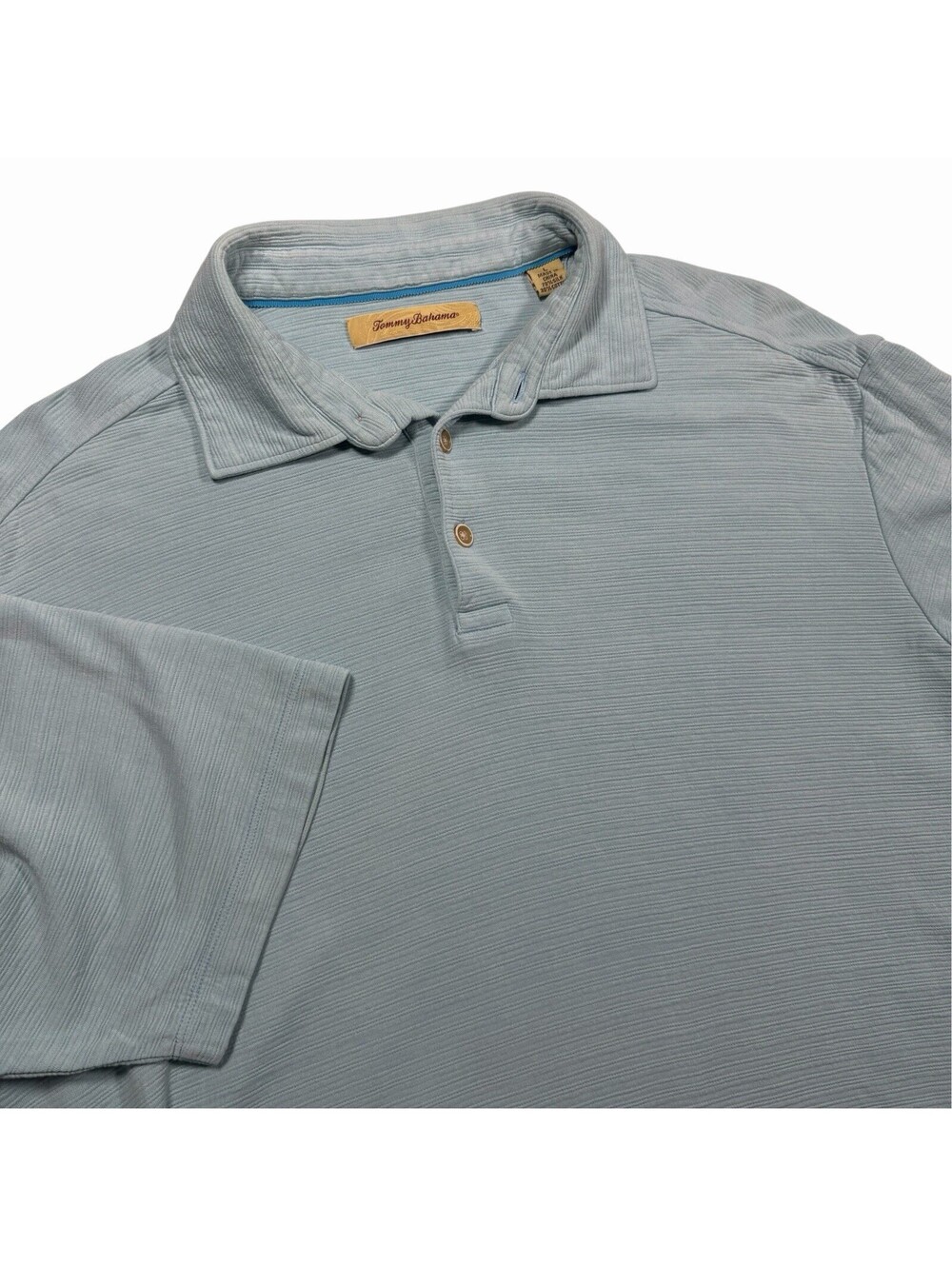 Tommy Bahama Men's Blue Short Sleeve Polo Shirt Size XL Silk/Cotton